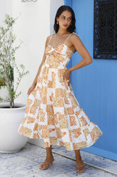 Sundrenched Serenade Midi Dress Orange