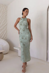 Tropic Whisper Maxi Dress Sage