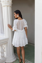 Wave After Wave Dress White
