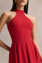 Rhode | Red Halter-Neck Midi Dress