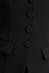 Tecla | Black Button-Up Tailored Waistcoat