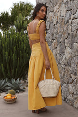 Mango Trees Maxi Skirt Mustard