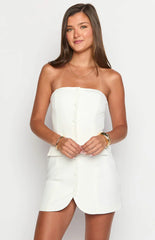 Dianna White Strapless Mini Dress