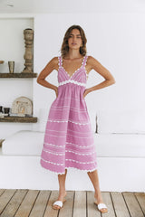 Summer Soir��e Midi Dress Pink