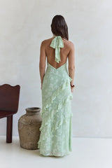 Dream Catchers Halter Maxi Dress Green