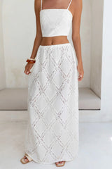 Ocean Air Oasis Maxi Skirt White
