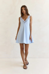 Inner Reflections Mini Dress Blue