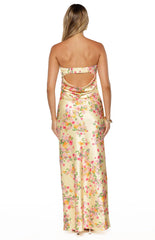 Maiah Yellow Bloom Maxi Dress