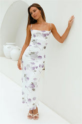 Lavender Love Mesh Maxi Dress Purple