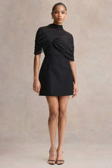 Veda | Black Square-Neck Mini Dress