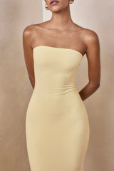 Ceremony | Lemon Bandeau Maxi Dress