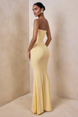 Ceremony | Lemon Bandeau Maxi Dress