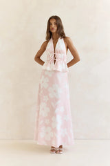 Shining Lights Maxi Skirt Pink