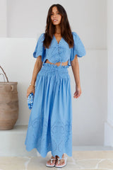 Your Soul Maxi Skirt Blue