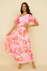 Pretty Lies Maxi Dress Pink