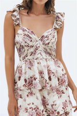 Florienne Tiered Midi Dress Mauve