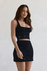 Soft Girl Agenda Crop Top Black
