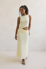 Over And Over Mesh Maxi Dress Yellow