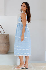 Summer Soir��e Midi Dress Blue