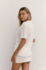Avalon Knit Mini Skirt Blue