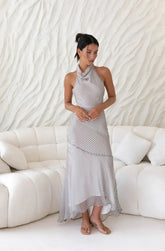Tidal Wave Maxi Dress Brown