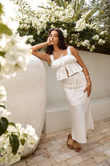 Gypsophila Crop Top White