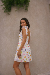 On Vacay Mini Dress Santorini Print