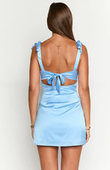 Akira Blue Tie Mini Dress