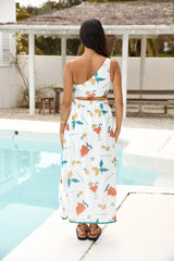 Lemon Wedge Maxi Skirt Green