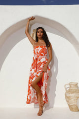 Star Gazing Maxi Dress Orange