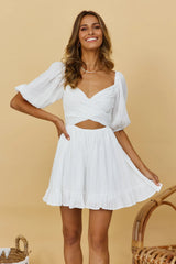 Rose Lenses Dress White