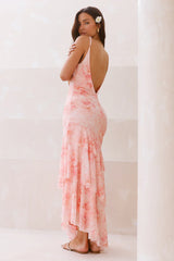Myka Mesh Maxi Dress Pink