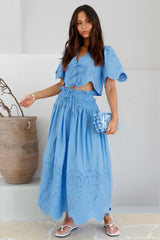 Your Soul Maxi Skirt Blue