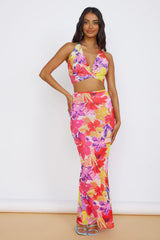 RUNAWAY THE LABEL Zarela Maxi Skirt Pink