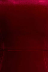 Irresistible | Burgundy Velvet Square-Neck Mini Dress