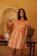 Sunset Scenes Mini Dress Orange