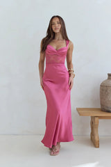 Milos Nights Midi Dress Rose