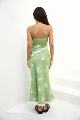Vacation Away Asymmetrical Top Green