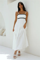Blowing Away Maxi Dress White