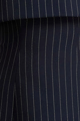 Ember | Navy Pinstripe Square-Neck Mini Dress